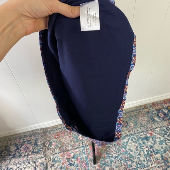 NicoBlu Coralie Sheath Dress Beaded Neckline Size 10 Shell Print Blue NEW $298 - Picture 15 of 16